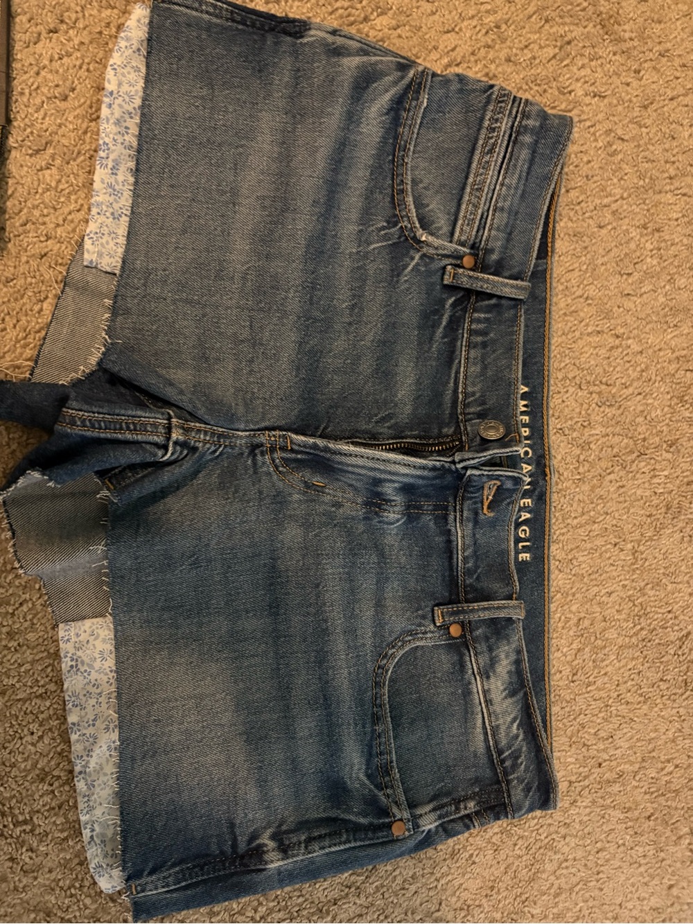 American Eagle Outfitters Faded Blue Denim Women's Shorts